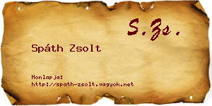 Spáth Zsolt névjegykártya