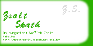 zsolt spath business card